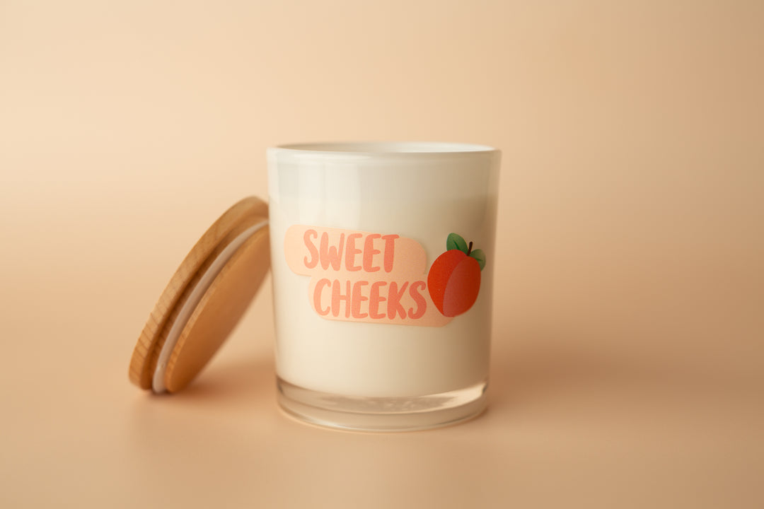 SWEET CHEEKS PRINTED CANDLE