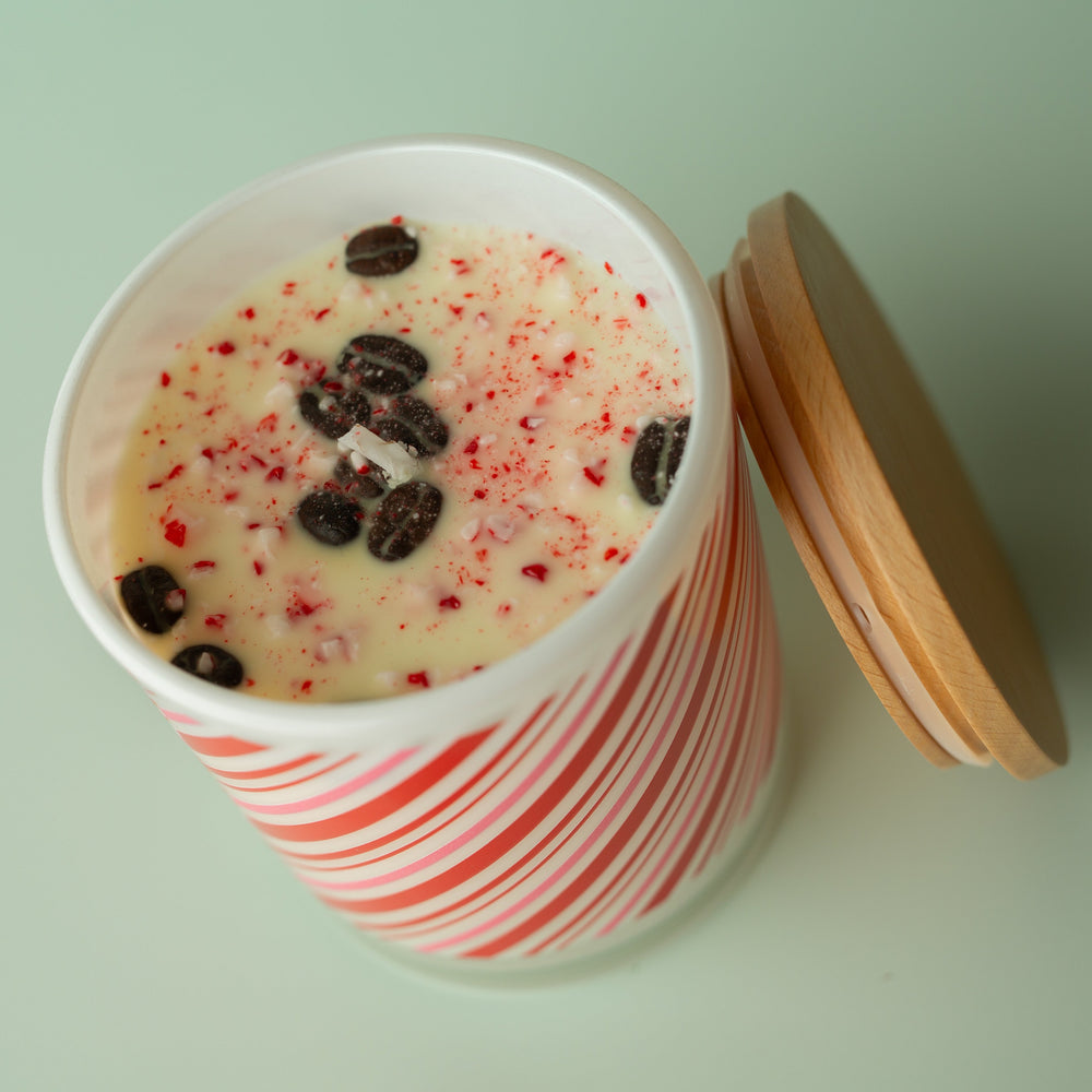 CANDY CANE STRIPE WRAP CANDLE