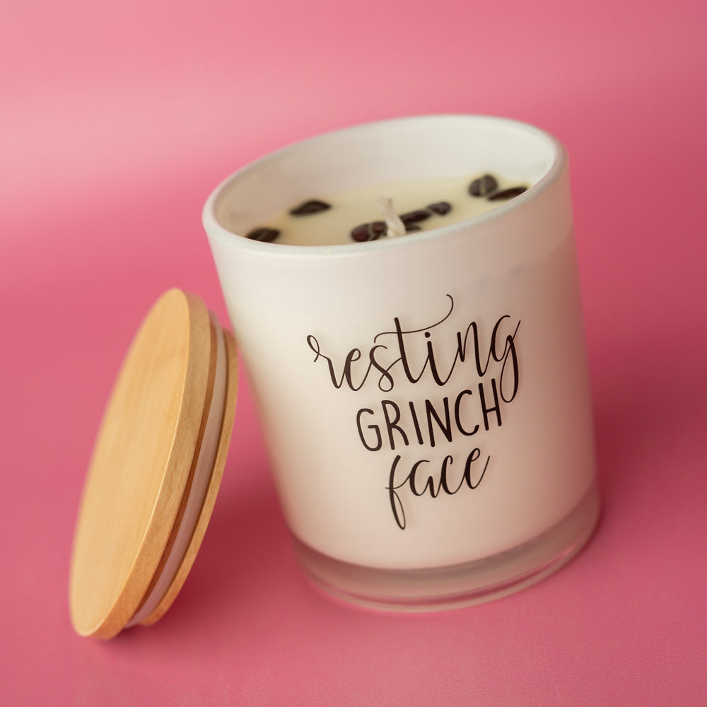 RESTING GRINCH FACE CANDLE