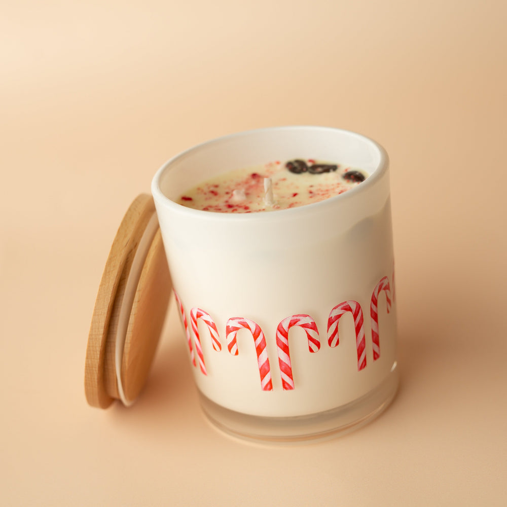CANDY CANE WRAP CANDLE