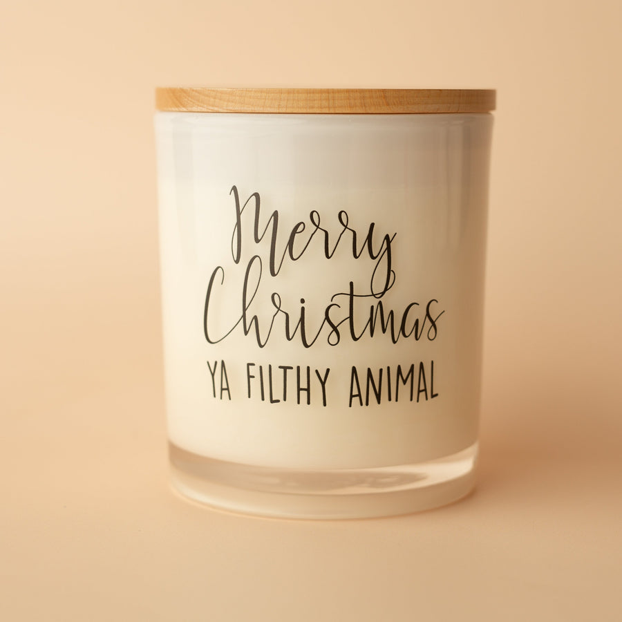MERRY CHRISTMAS YA FILTHY ANIMAL CANDLE