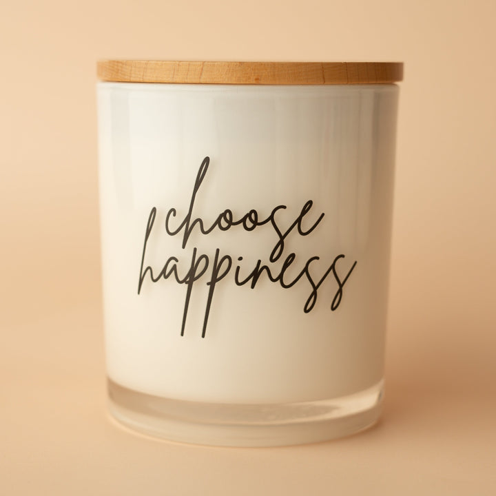 CHOOSE HAPPINESS PRINTED CANDLE