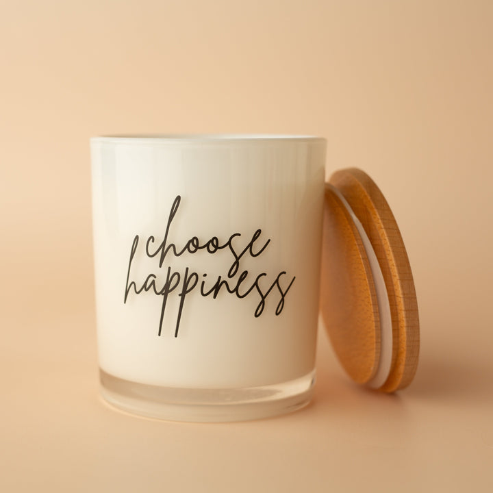 CHOOSE HAPPINESS PRINTED CANDLE