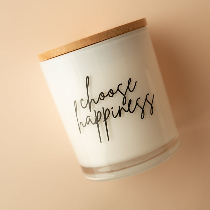 CHOOSE HAPPINESS PRINTED CANDLE