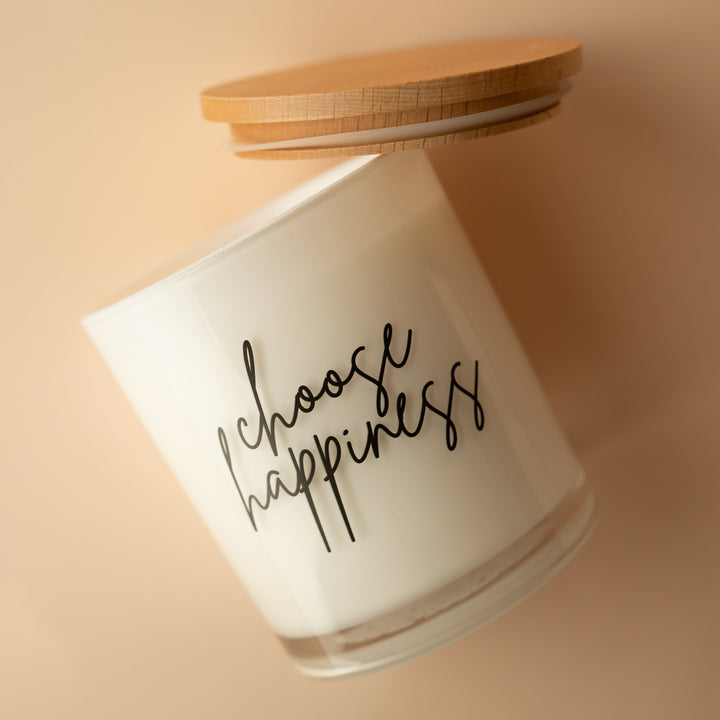 CHOOSE HAPPINESS PRINTED CANDLE