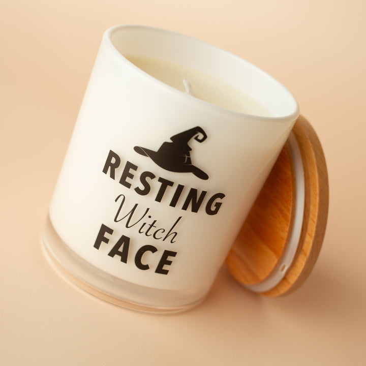 RESTING WITCH FACE CANDLE