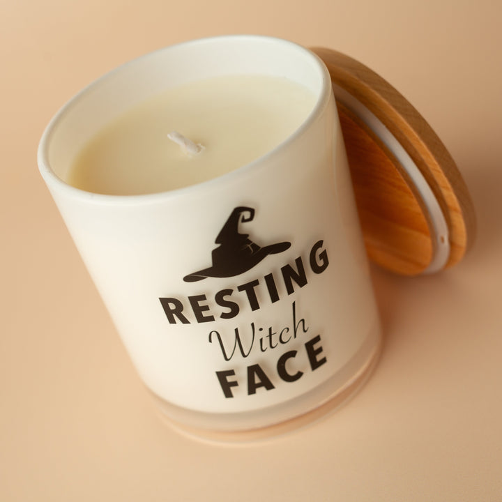 RESTING WITCH FACE CANDLE