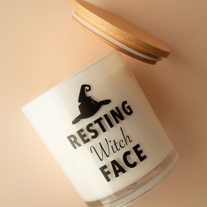 RESTING WITCH FACE CANDLE