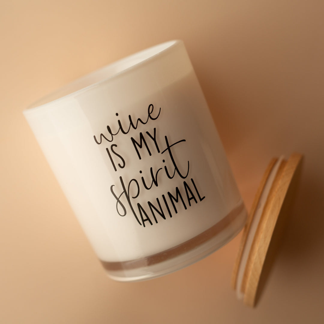 WINE IS MY SPIRIT ANIMAL CANDLE