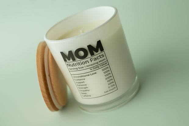 MOM NUTRITION FACTS CANDLE