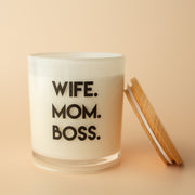 wife mom boss candle