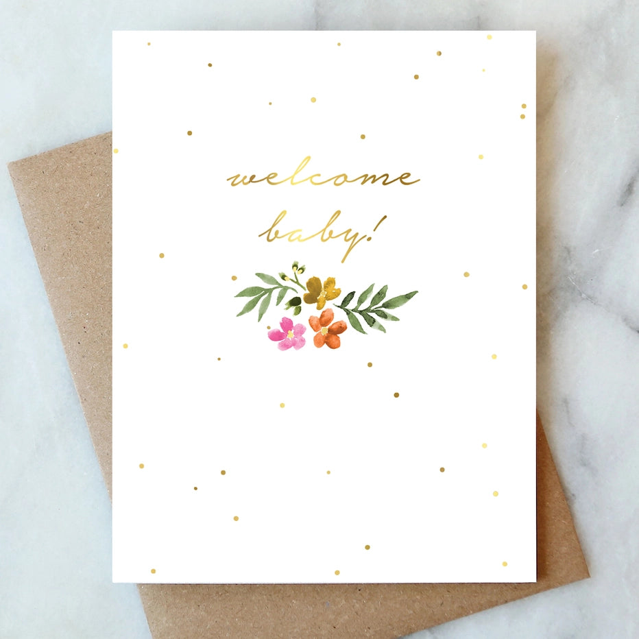 WELCOME BABY GREETING CARD
