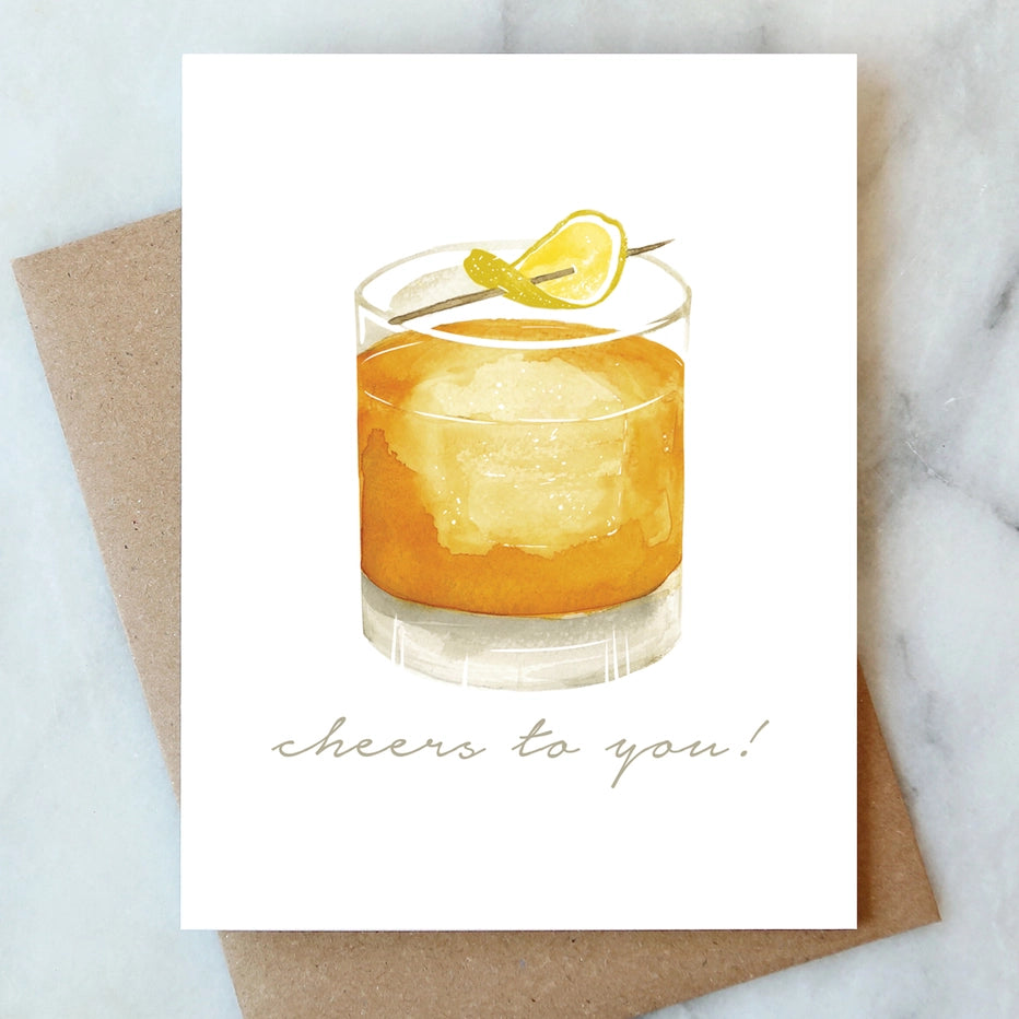 WHISKEY CHEERS TO YOU GREETING CARD