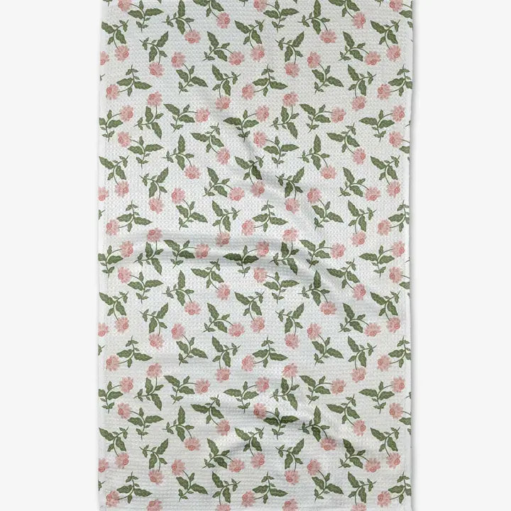 WILDFLOWER VINE BLUSH TEA TOWEL