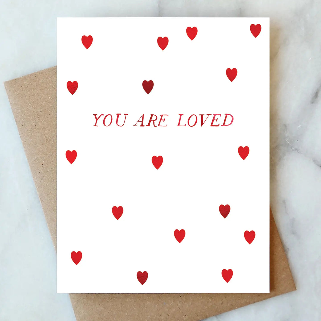 YOU ARE LOVED HEARTS GREETING CARD