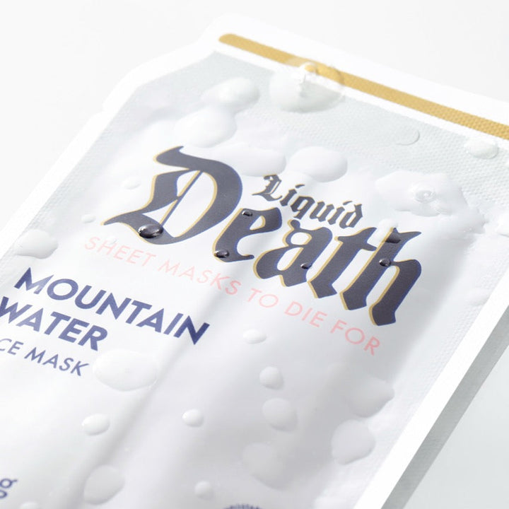 MOUNTAIN WATER LIQUID DEATH HYDRATING FACE MASK