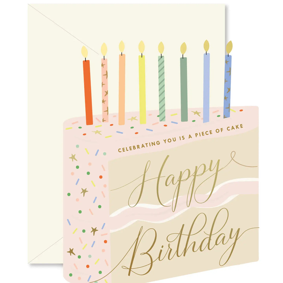 PIECE OF BIRTHDAY CAKE GREETING CARD