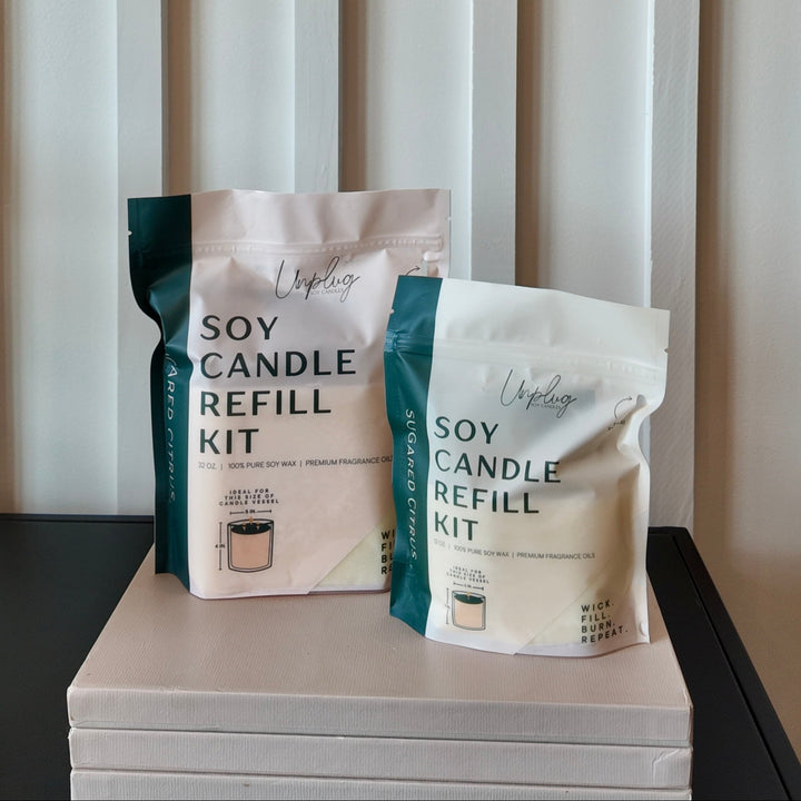 1-WICK SOY CANDLE REFILL KIT (12OZ)