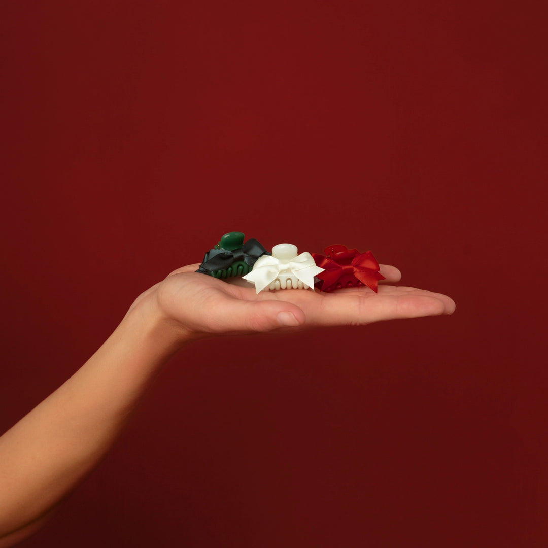 HOLIDAY MINI CLAW CLIPS - 6 PC SET