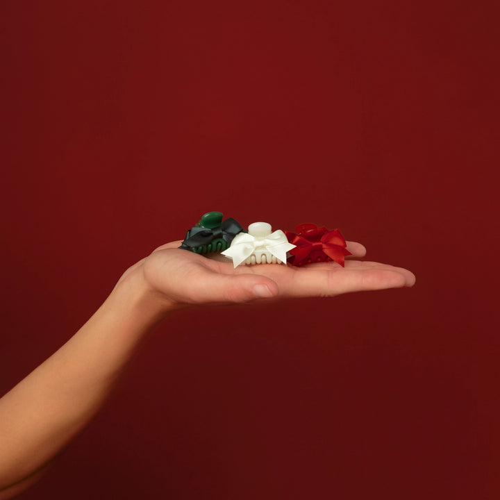 HOLIDAY MINI CLAW CLIPS - 6 PC SET