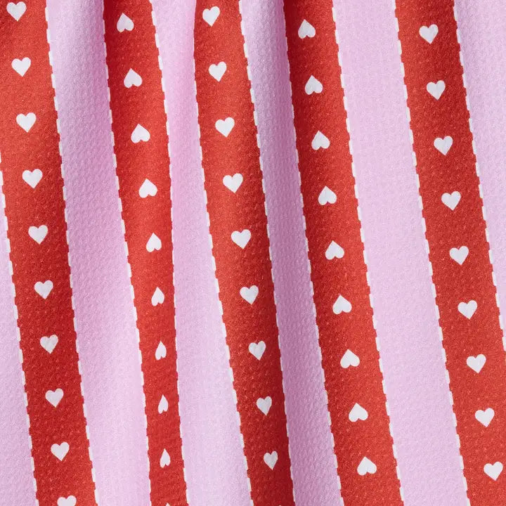 RIBBON HEARTS TEA TOWEL