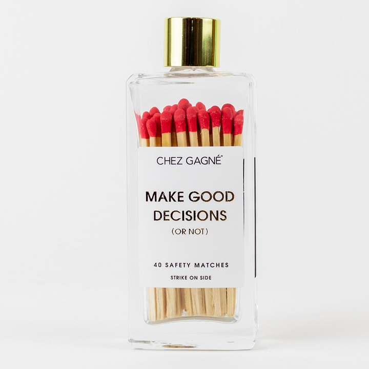 CHEZ GAGNE GLASS BOTTLE MATCHES