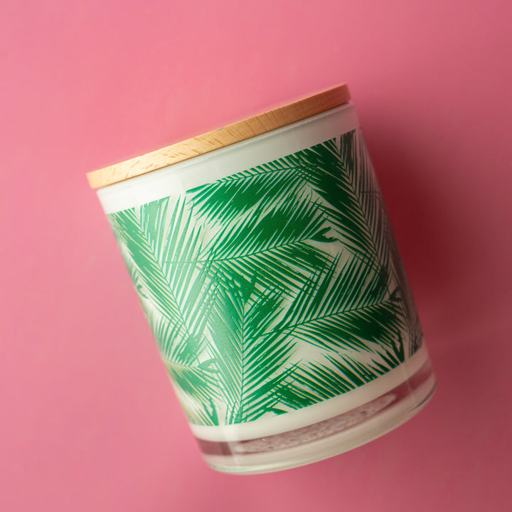 GREEN PALM LEAF CANDLE