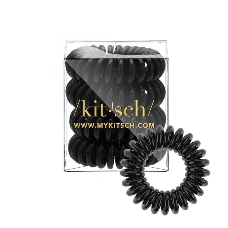 BLACK HAIR COILS - PACK OF 4