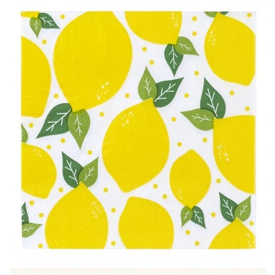 LEMON BEVERAGE NAPKINS