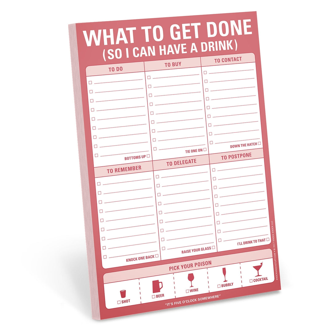 WHAT TO GET DONE SO I CAN HAVE A DRINK PAD