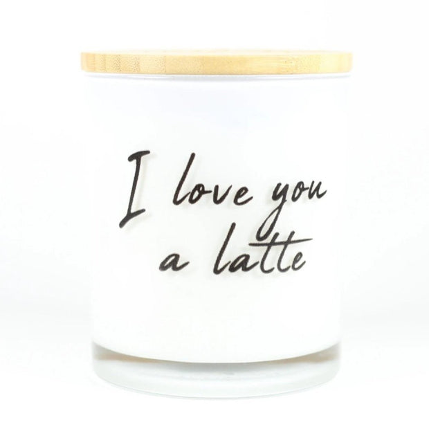I love you a latte candle