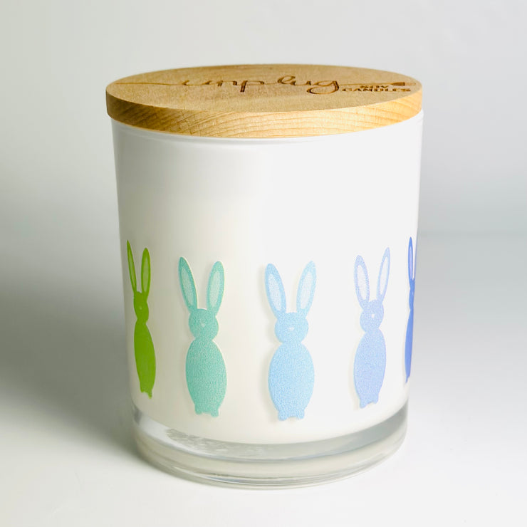 easter bunny wrap candle
