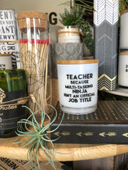 Multi-Tasking Ninja Teacher Candle