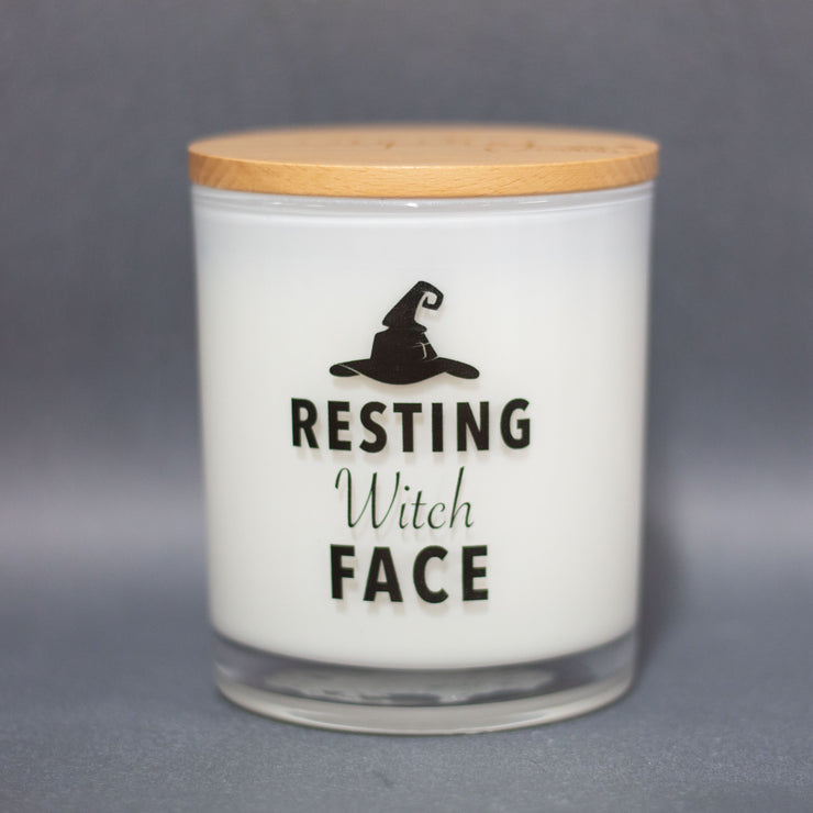 RESTING WITCH FACE CANDLE
