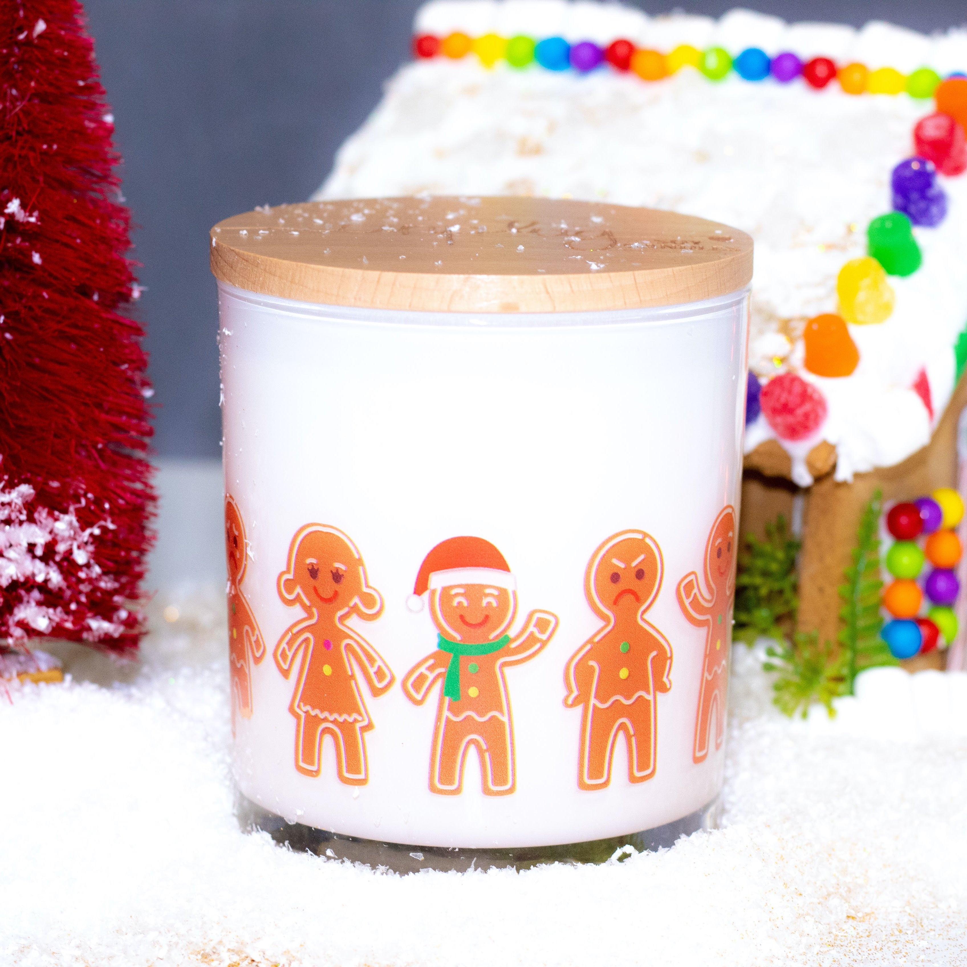 Gingerbread man candle