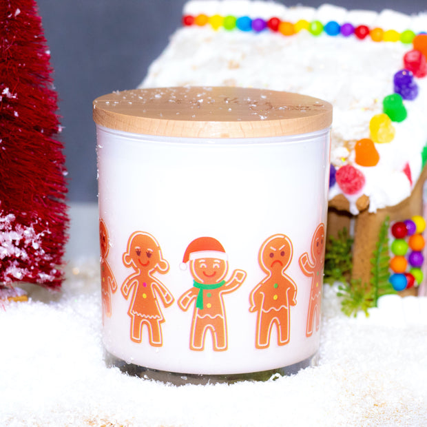 Gingerbread man candle