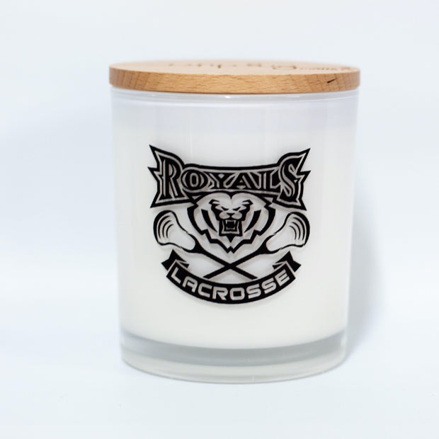 HSE lacrosse printed candle