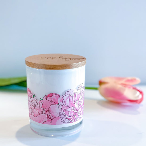 Pink Peony Spring Candle