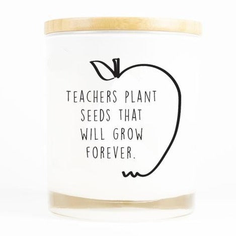 Teachers Plant Seeds Candle