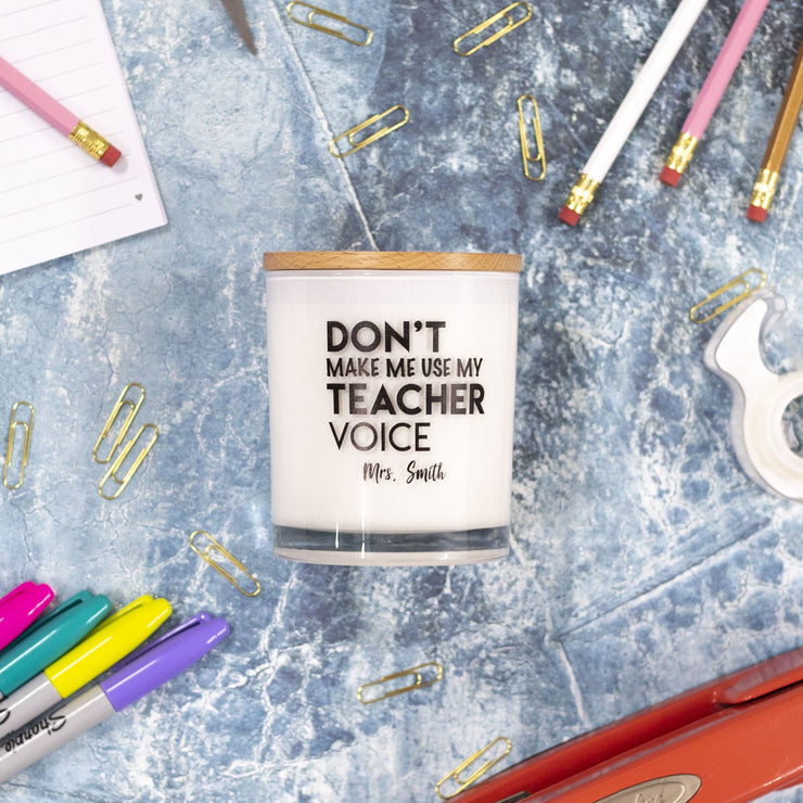 Custom Teacher Voice Gift Candle