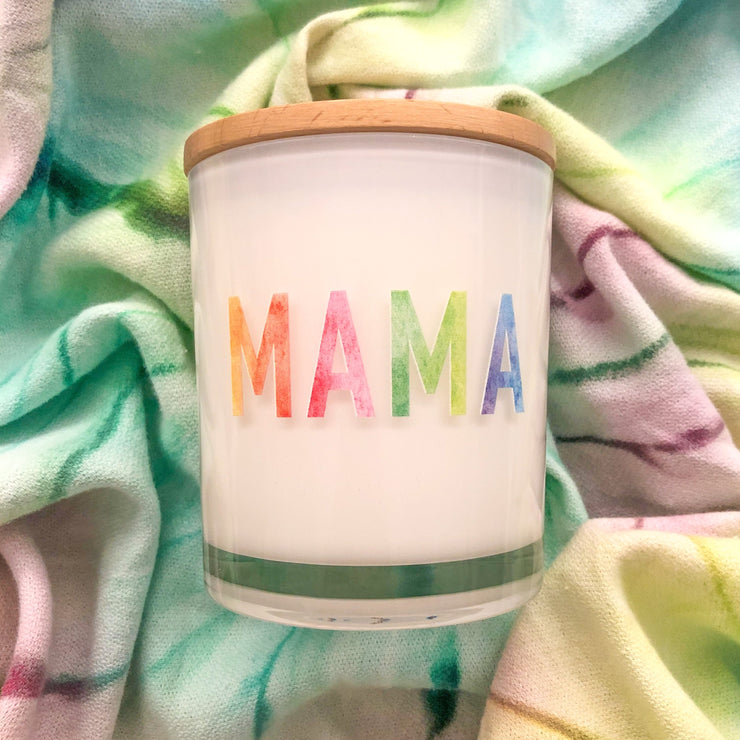Tie Dye MAMA Candle