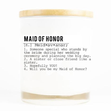 Maid of Honor Candle