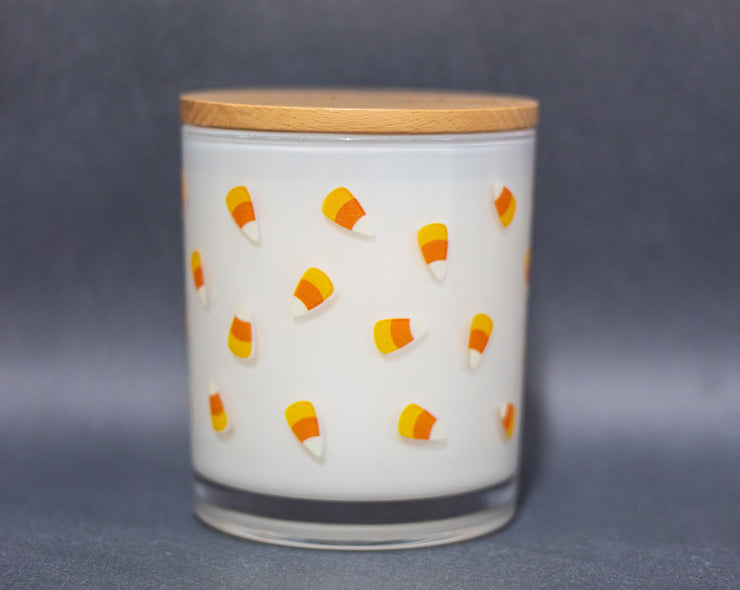 candy corn candle