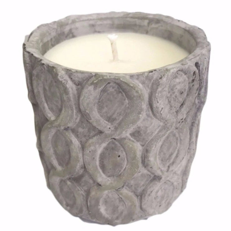 Grey Stone Candle Top View