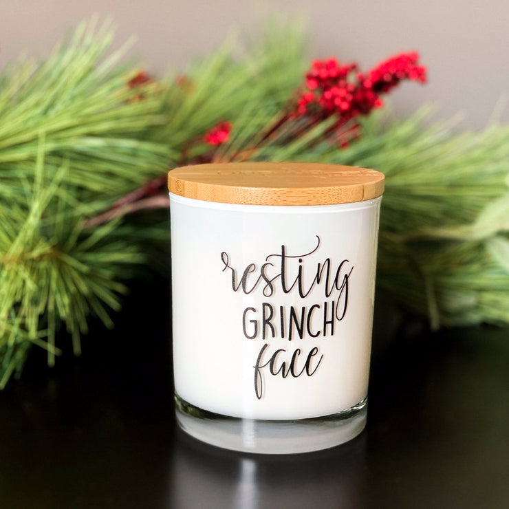 Resting Grinch Face Candle