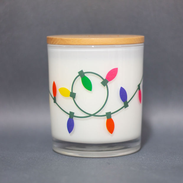 lightbulb wrap printed candle