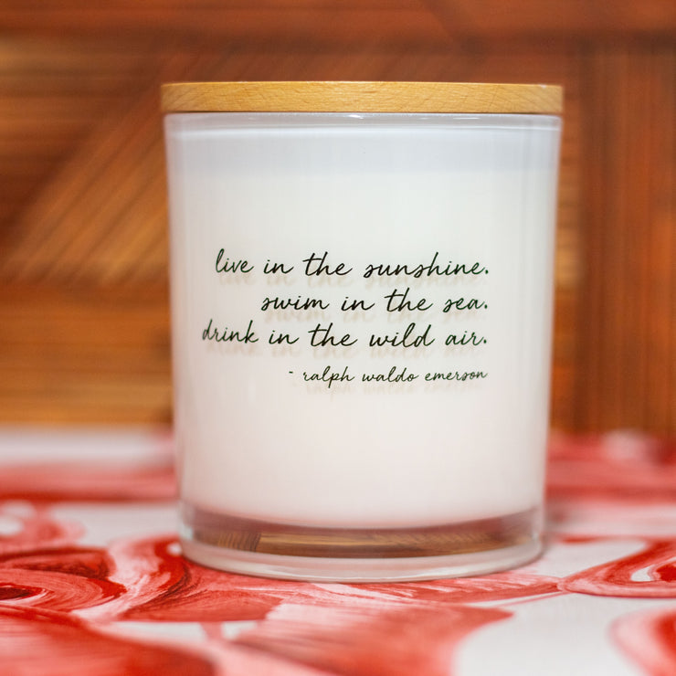 live in the sunshine candle 
