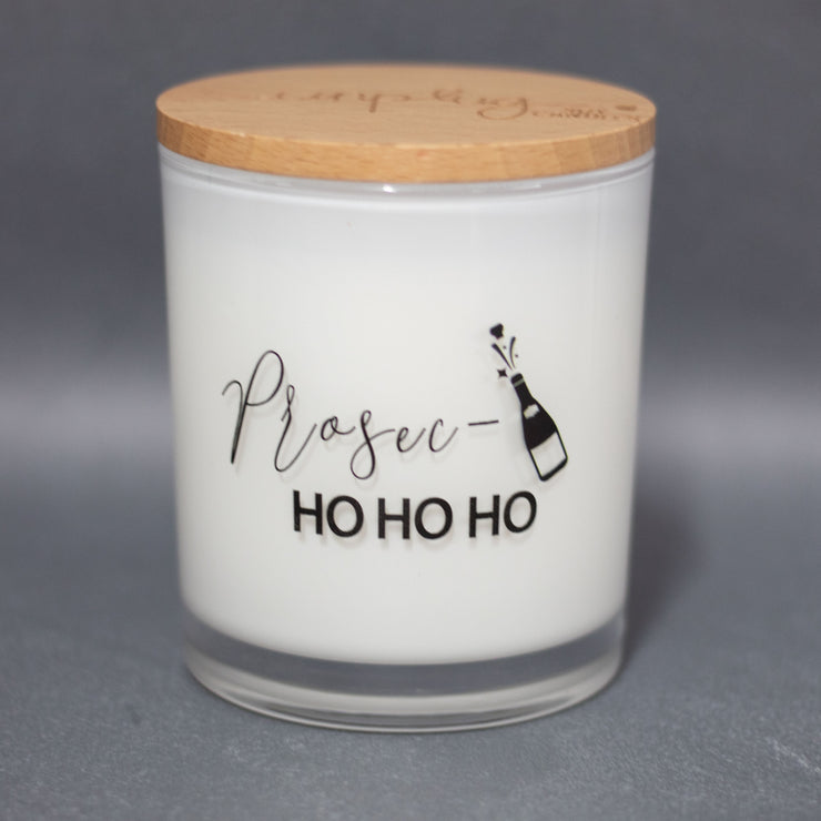 Prosec-HO HO HO Printed Candle