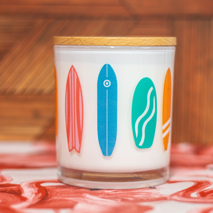 surfboard wrap candle