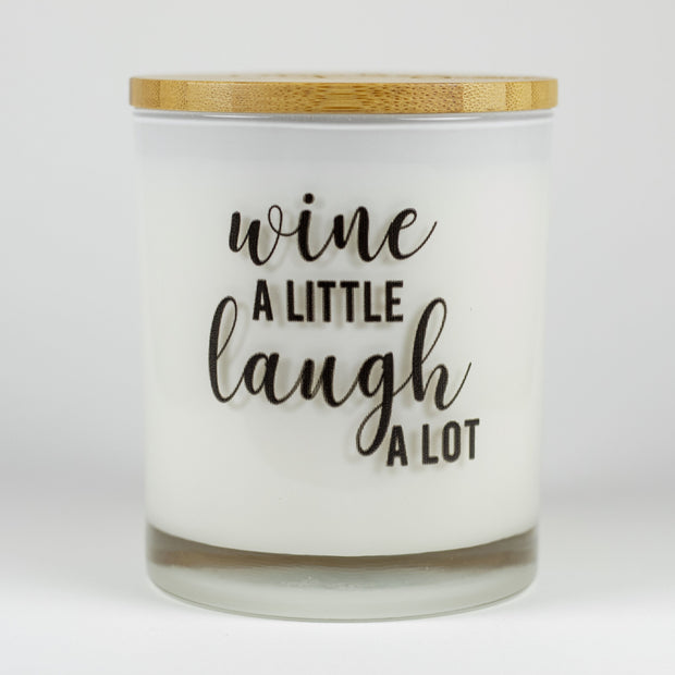 Wine A Little Laugh A Lot Candle